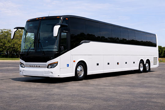 56-passenger charter bus available for charter in Greenville, SC